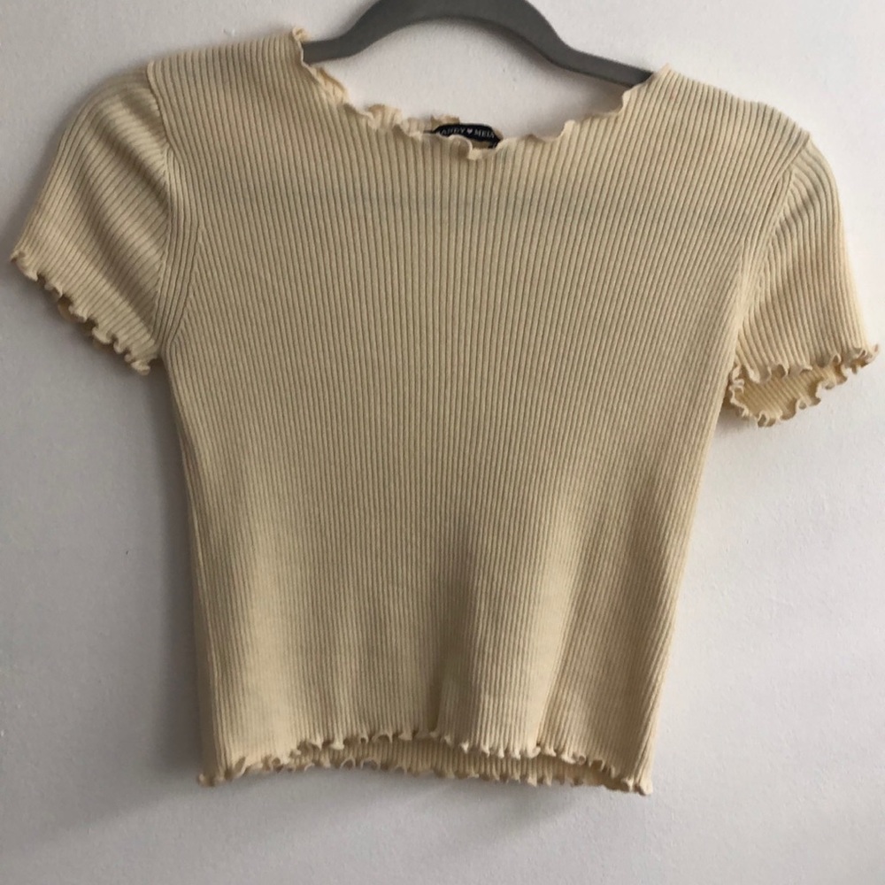 Brandy Melville ruffle top